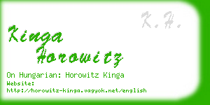 kinga horowitz business card